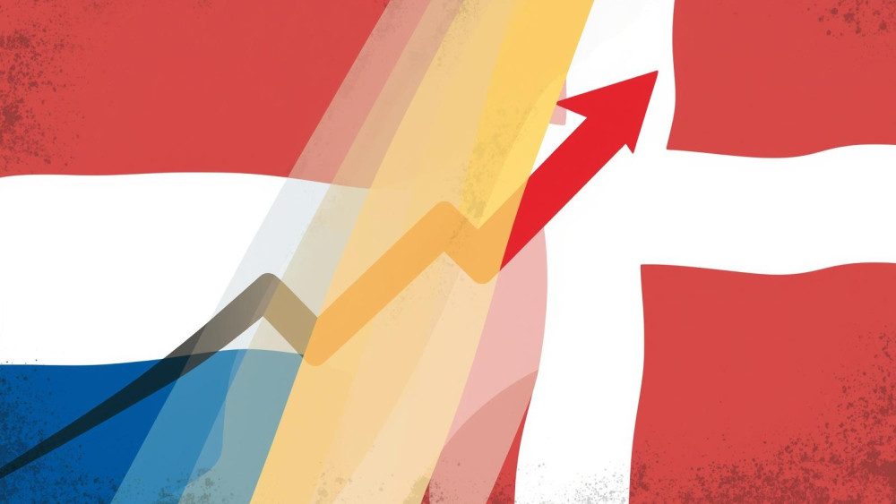 Vlag Nederland vlag Denmarken en vaag de vlag van België