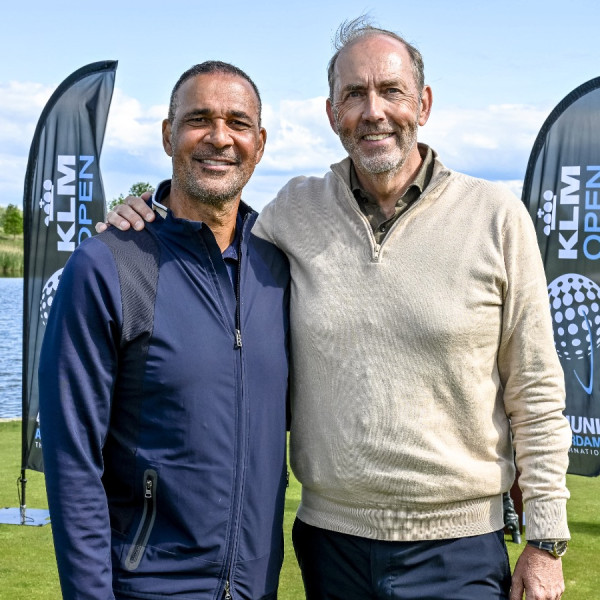 Ruud Gullit en Daan Slooter KLM Open Foto: Jan Kok