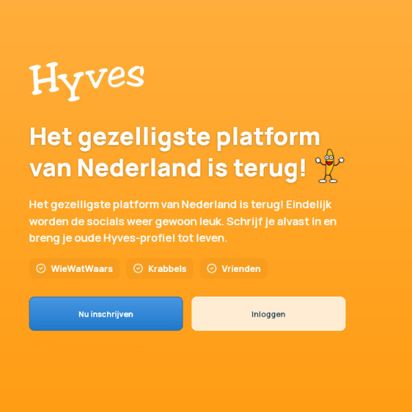 Hyves startpagina 2026